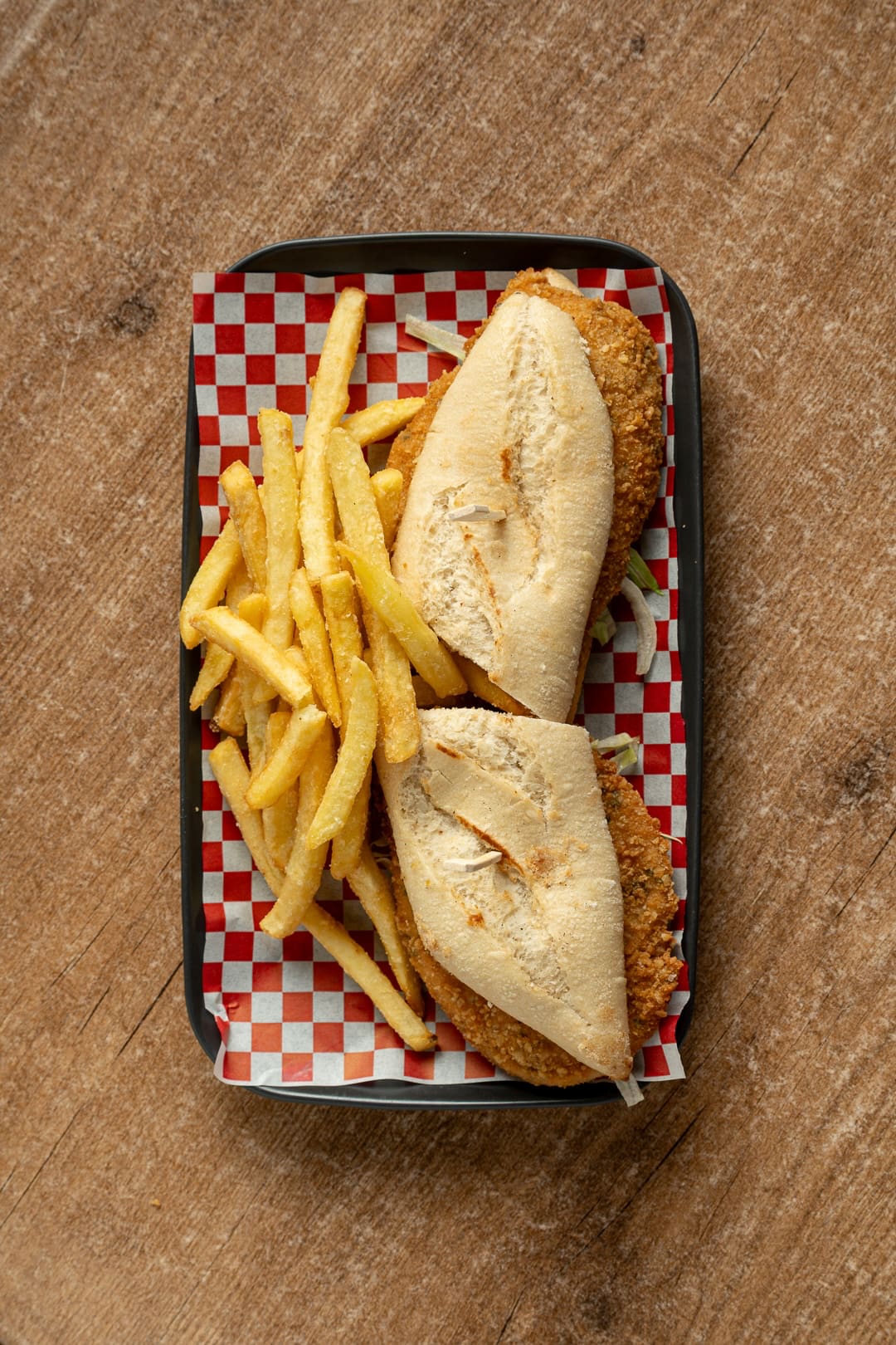 Pepito de milanesa de pollo